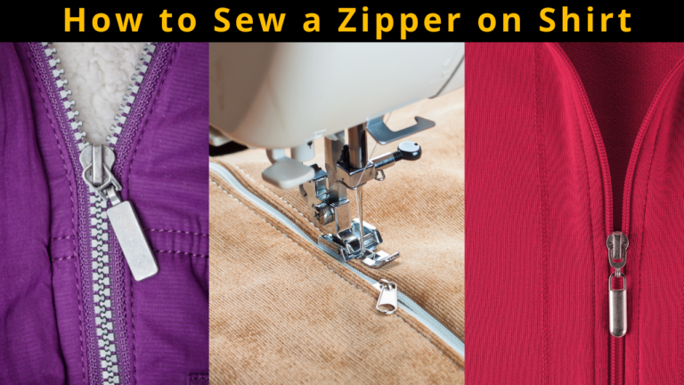 How to Sew a Zipper on Shirt